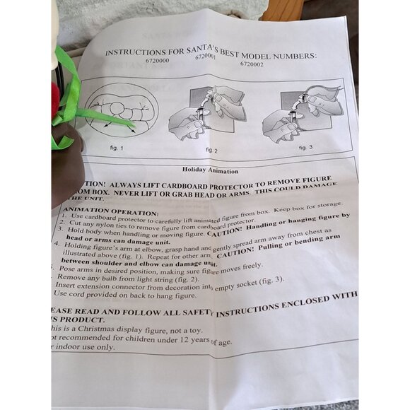 Vintage Disney Goofy Santas Best Animated Ornament With Box & Instructions - Picture 4 of 11